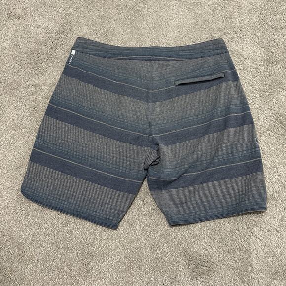 Vissla Sofa Surfer Blue Men's Shorts Size Large Striped Pockets - Picture 2 of 5